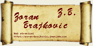 Zoran Brajković vizit kartica